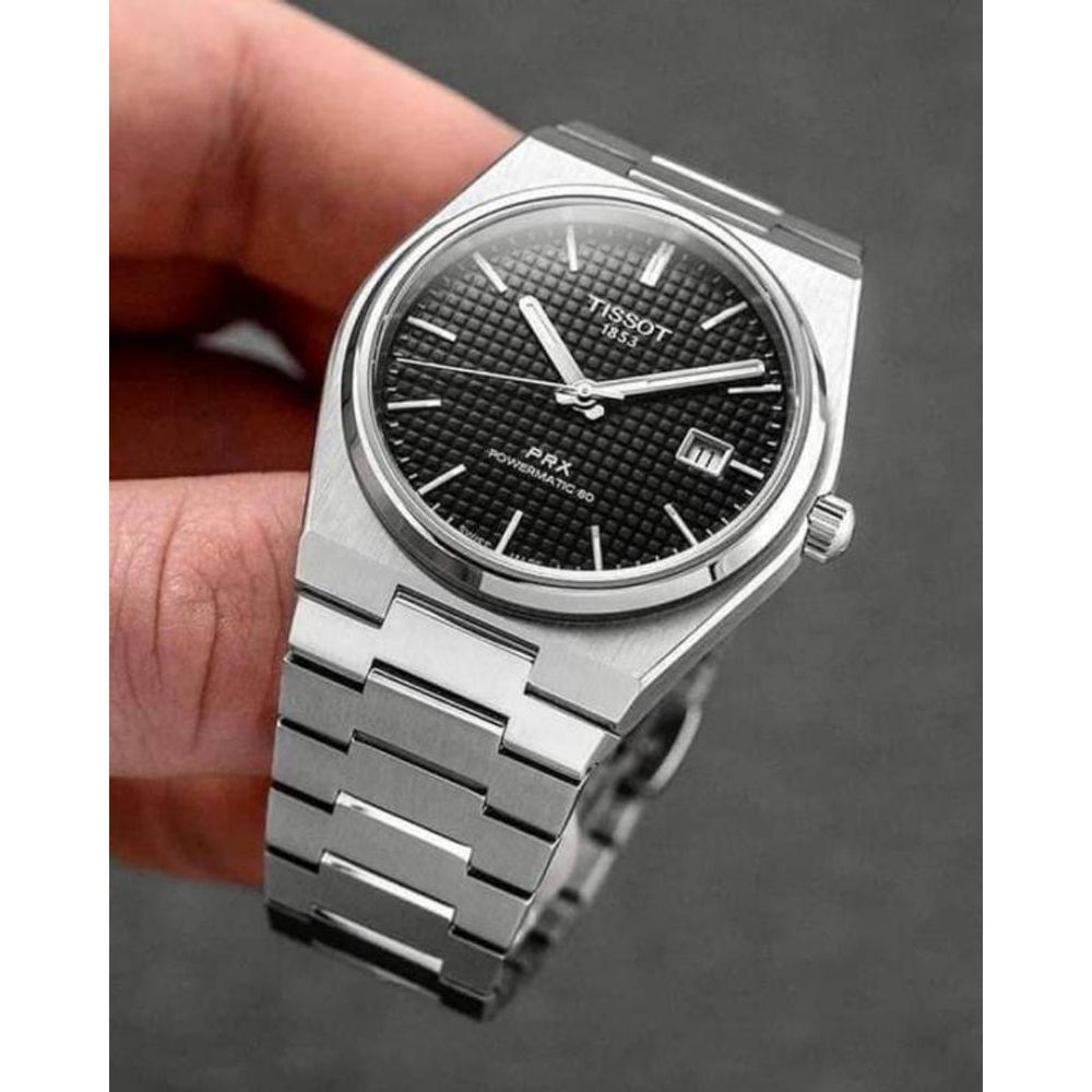 Tissoo_t 1853 Prx Automatic Top Quality Silver-Black