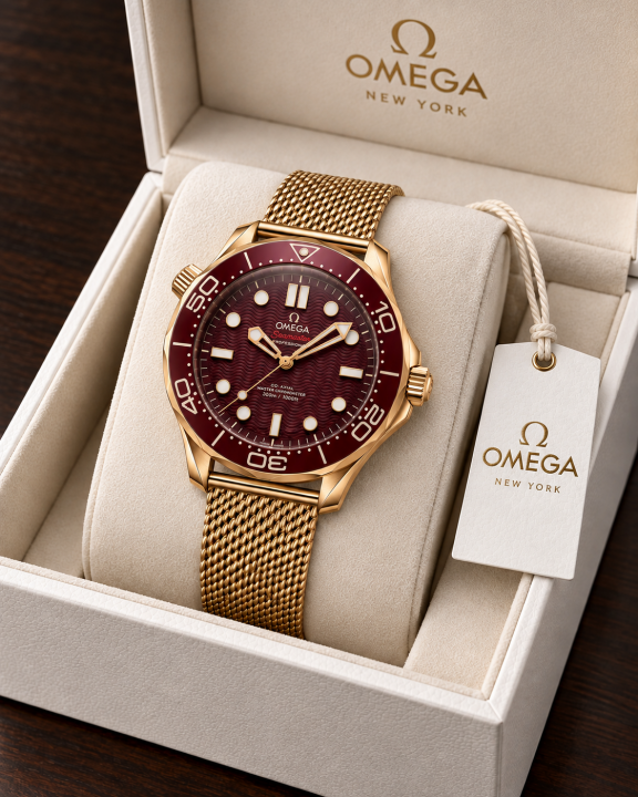 Omegha seamaster diver 300M automatic gold