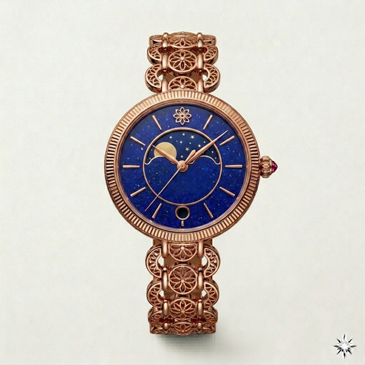 Rose Gold Celestial Moonphase Watch