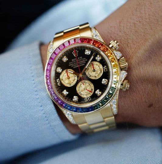 Rolex Oyster perpetual Rainbow Gold