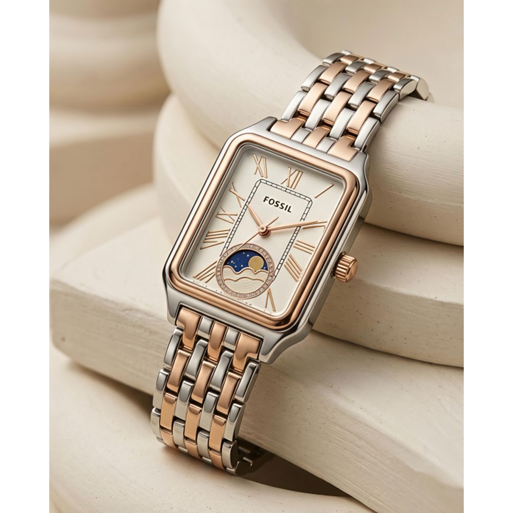 Fossii_l Raquel Sun Moon 2Ton Rose-Gold White