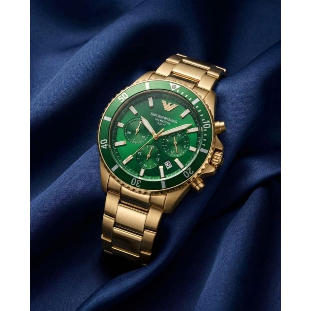 Emporio Arrwa%! 100Meter Chronograph Gold-Green