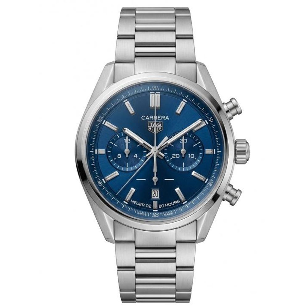 TAG Heuuer Carrera Chronograph silver blue
