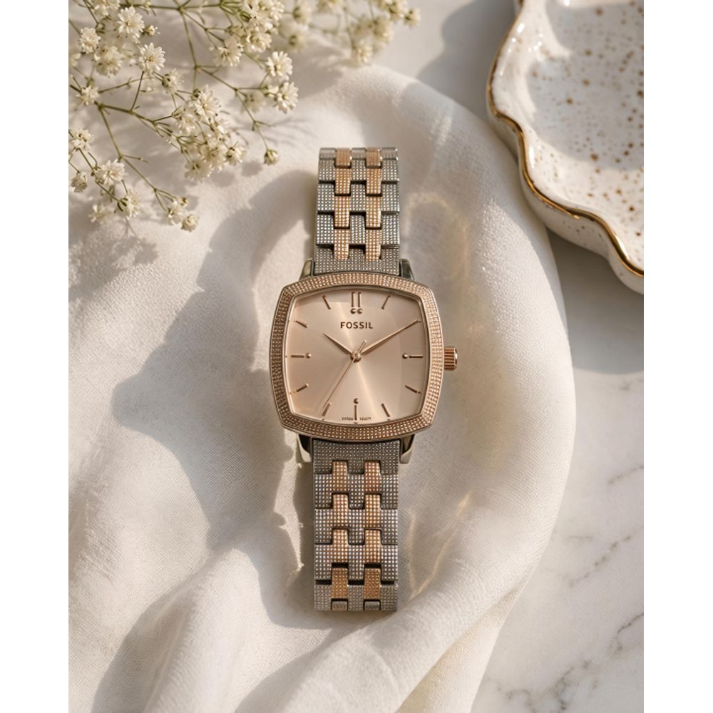 Fossii_l x Nick Jonas Ladies 2Ton Rose Gold Pink