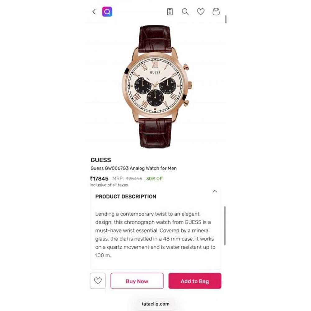 Guess Hendrix Brown Leather