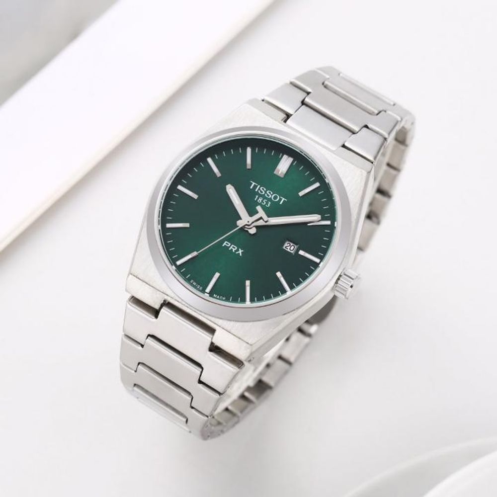 Tissoo_t 1853 Prx Silver-Green Plain
