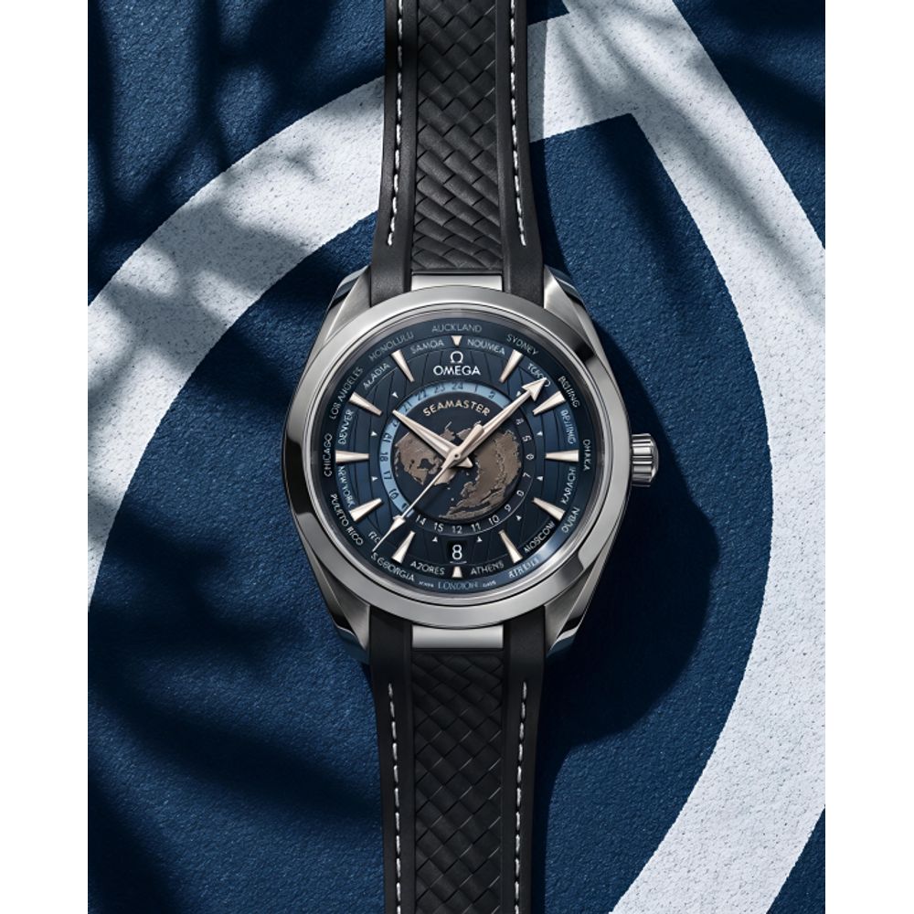 Omegha Seamaster Aqua Terra 150M Quartz World Map