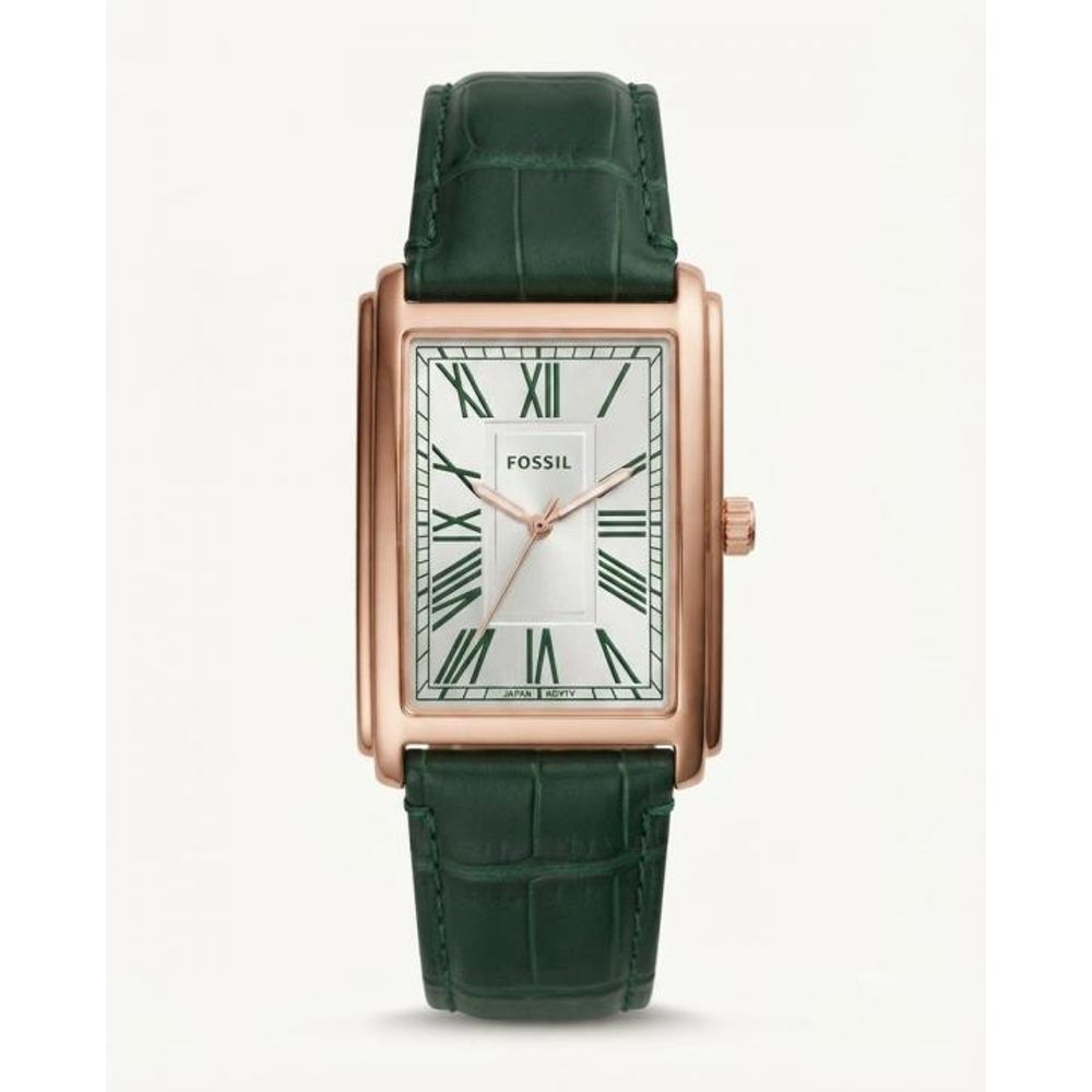 Fos_il Slim Green Copper White  Dial