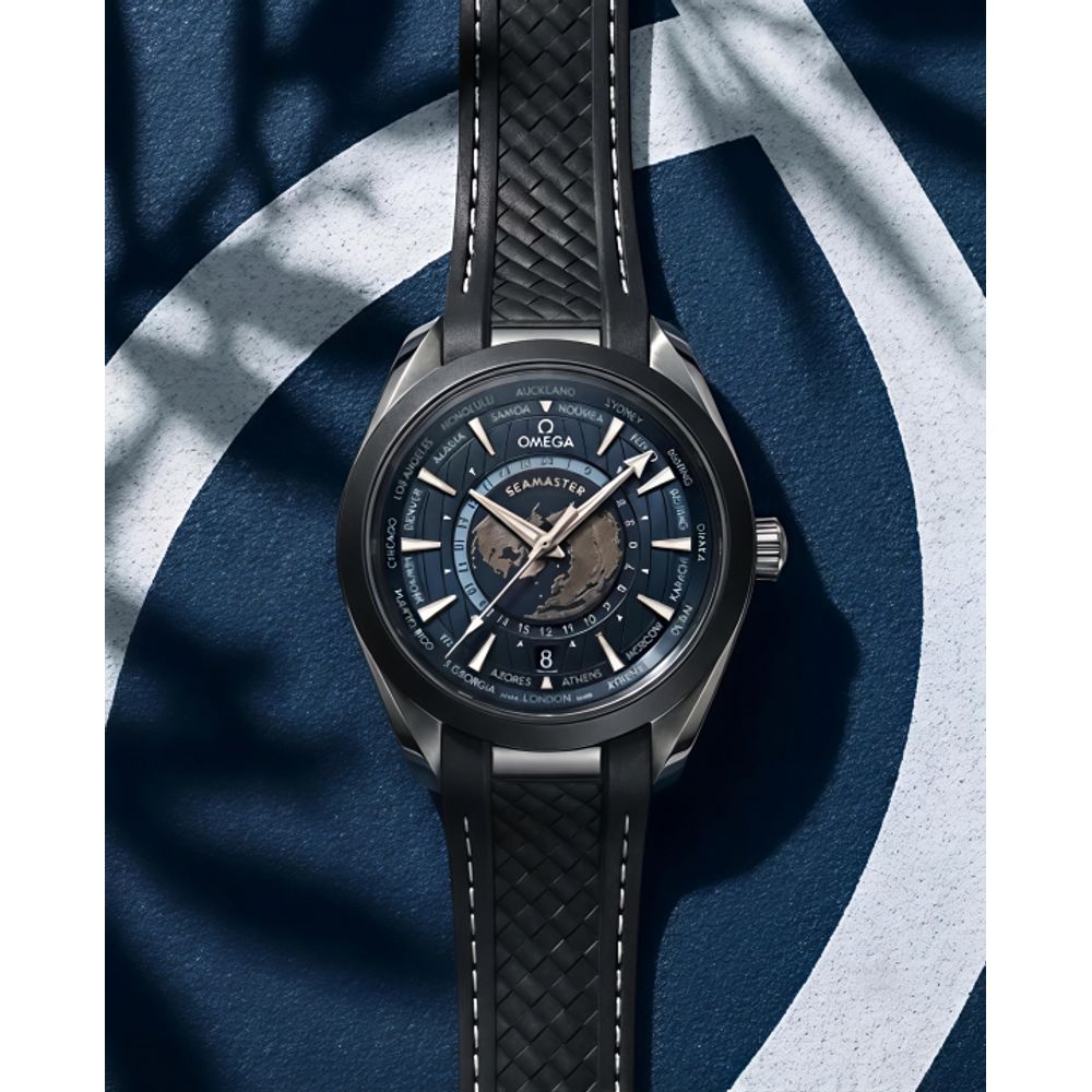 Omegha Seamaster Aqua Terra 150M Quartz World Map