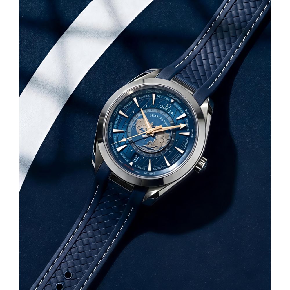 Omegha Seamaster Aqua Terra 150M Quartz World Map