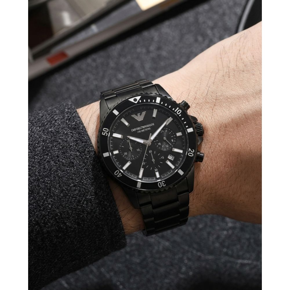 Emporio Arrwa%! 100Meter Chronograph Black