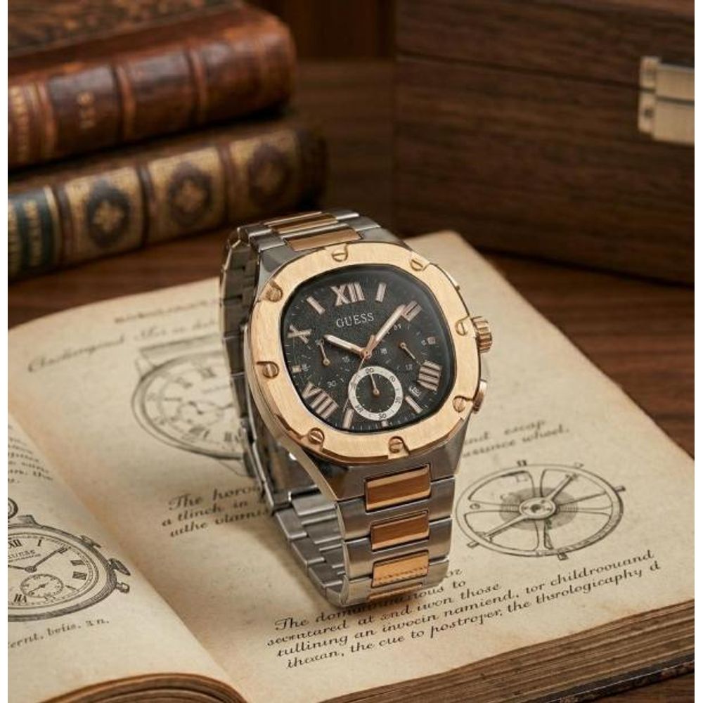 Guess Square Chronograph 2Ton-Copper-Black