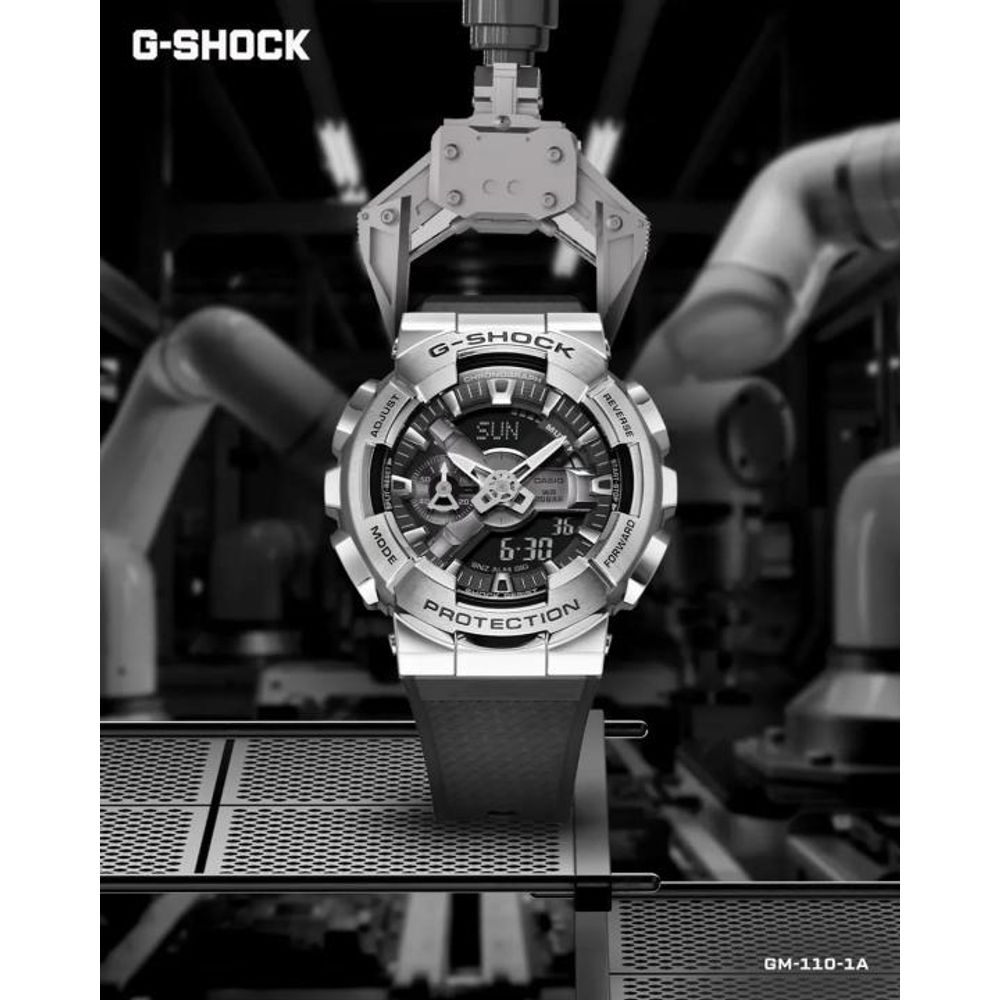 Casio g shock gm110 silver