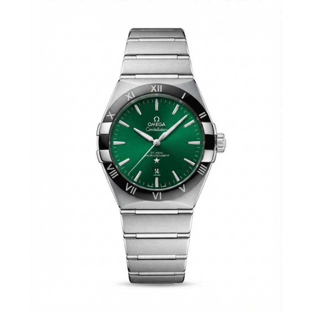 Omegg_a Constellation Co-Axial Chornometer Silver Green Dial