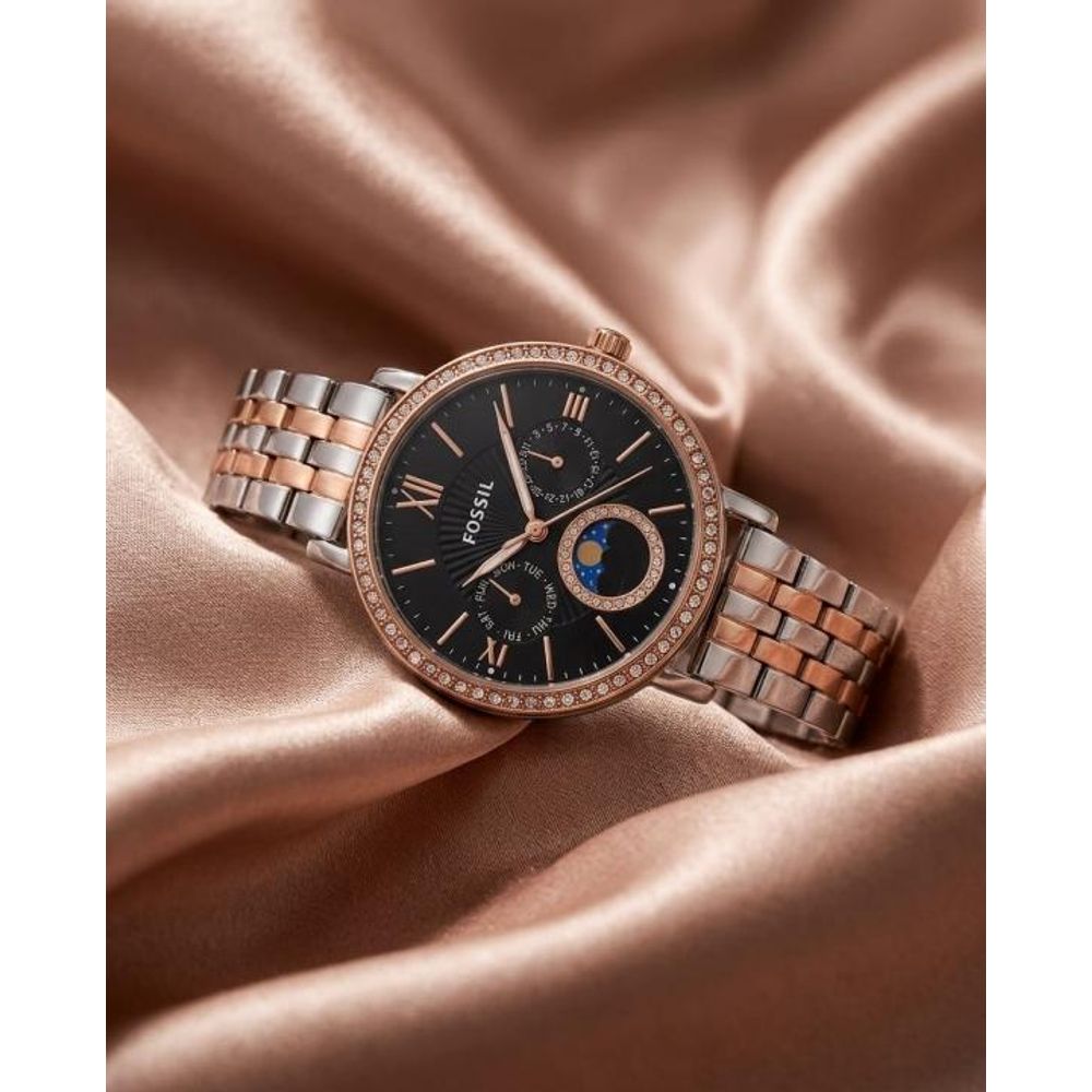 Fossii_l Es3121 Jacqueline Sun Moon Two-Tone-Copper-Black