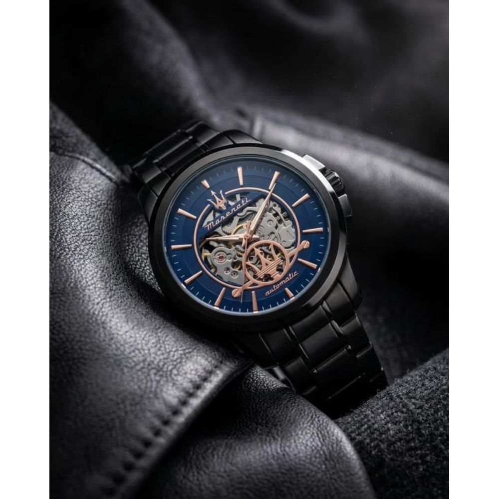 Maserat_i Successo Skeleton automatic black-blue