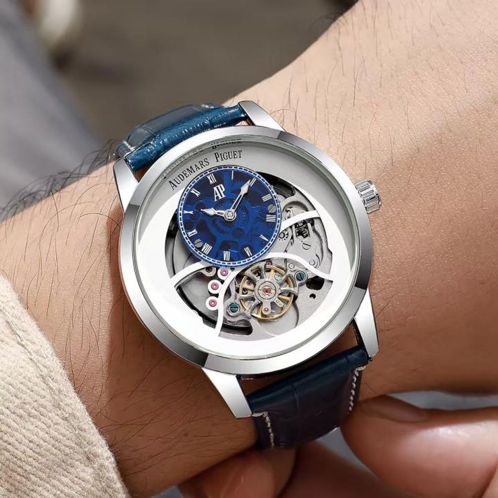 Audemar piguet skeleton Automatic blue silver blue