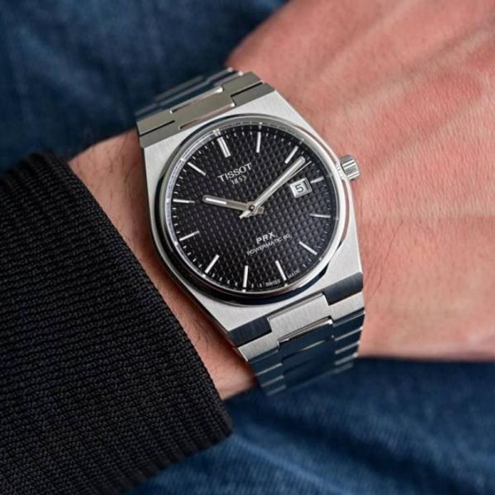 Tissoo_t 1853 Prx Automatic Top Quality Silver-Black