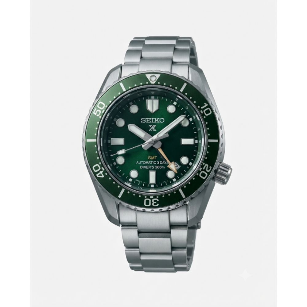 Seiko Prospex 1968 Heritage GMT Silver Green Dial