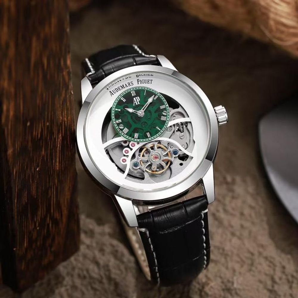 Audemar piguet skeleton Automatic black silver green
