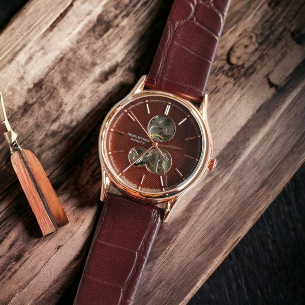 Emporio Arma_i Station Brown copper Automatic