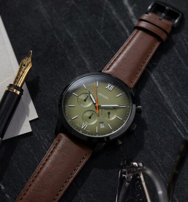 Fossii_l Neutro Chronograph DarkBrown Black Green