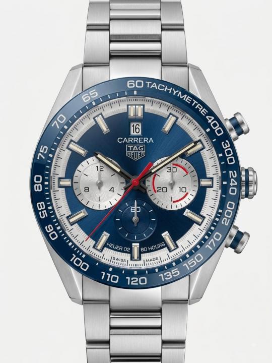 Tag_g heuuerCarrera Sport Chronograph 44mm silver blue