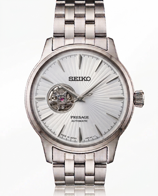 Seiko Presage silver white Dial