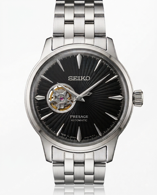 Seiko Presage silver Black Dial