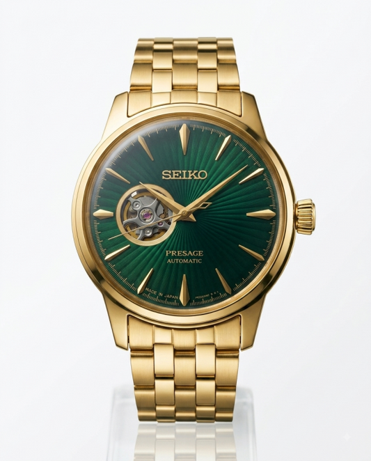 Seiko Presage Gold Green Dail