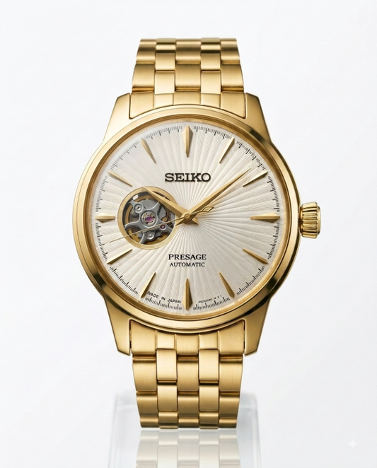 Seiko Presage Gold White Dail