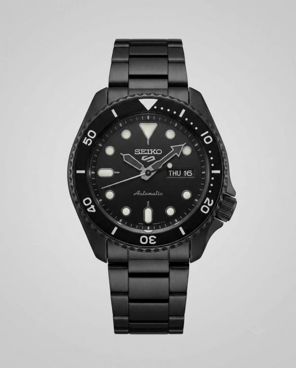 Seiko 5 Sports Automatic Full Black