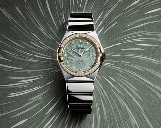 Omeg_ga Constellation Quartz luxury watch.