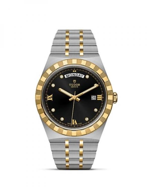 Tudor Royal Automatic 2 ton gold black Diamond