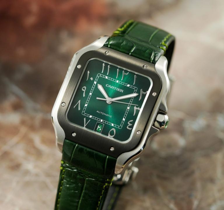 Cartiie_r Santos Automatic full green arabic