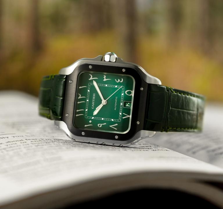 Cartiie_r Santos Automatic full green arabic