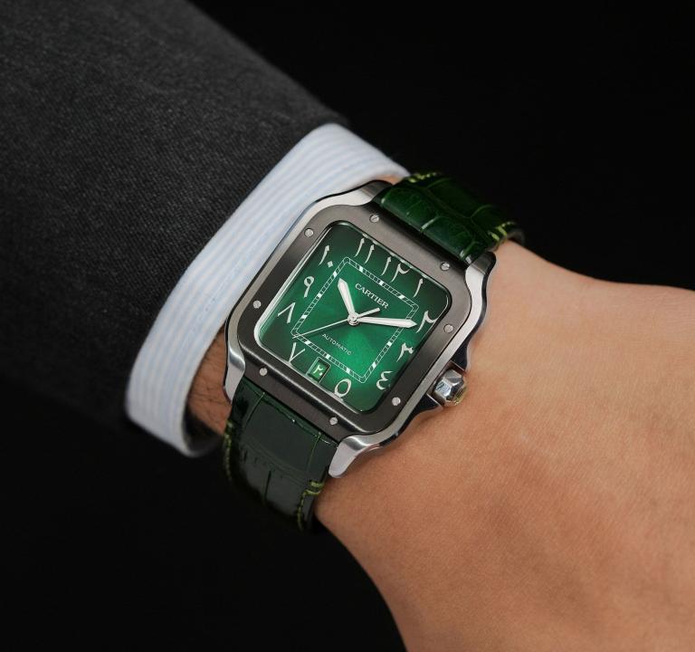 Cartiie_r Santos Automatic full green arabic