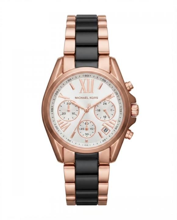 Michea_l kors bradeshaw  two tone  black White Dial