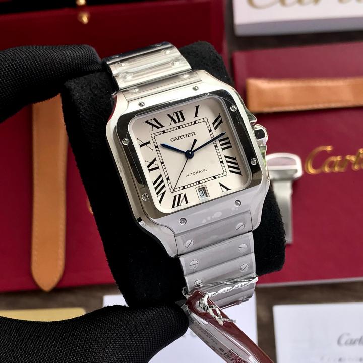 Cartiie_r Santos Automatic Silver-White