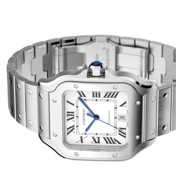 Cartiie_r Santos Automatic Silver-White