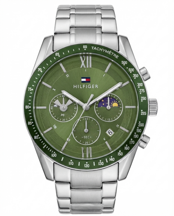 Tommm_y Hilfiger Multifunction Silver Green Dial