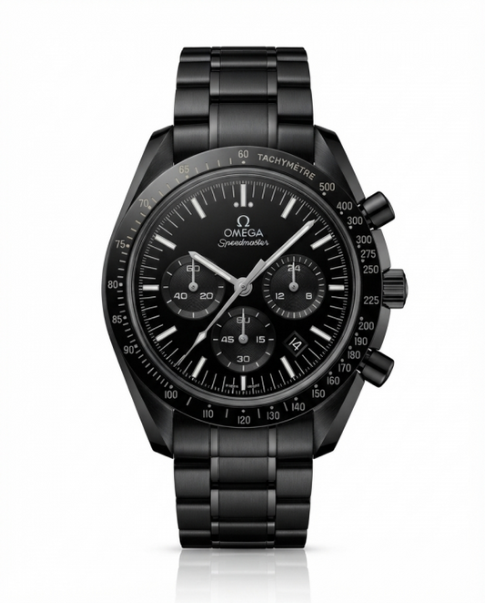 Omegg_a Speed Master Chronograph Full Black Dial