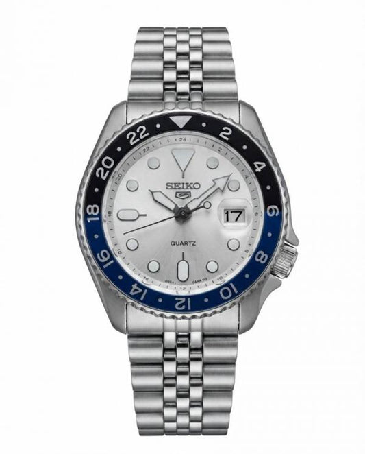 Seiko Gmt Master  silver white Dial