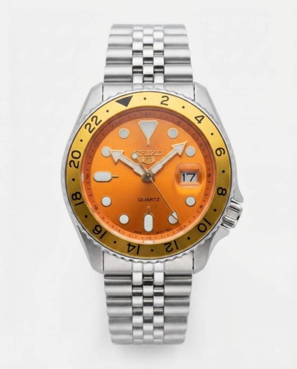Seiko Gmt Master sliver Orange Dial