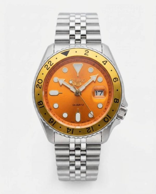Seiko Gmt Master sliver Orange Dial