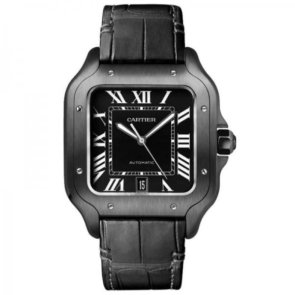 Cartiie_r Santos Automatic black Roman ank