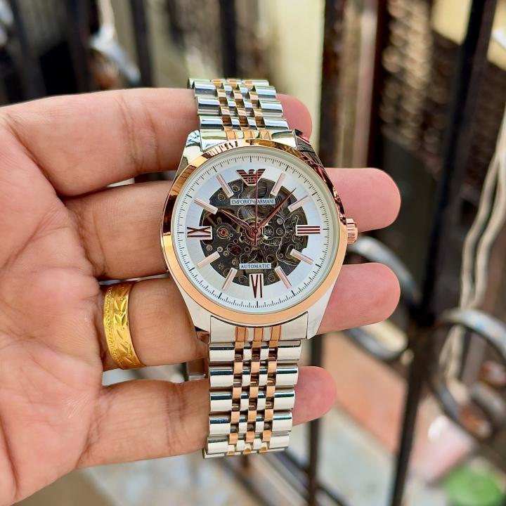 Emporio Arma_i Antonio Automatic 2Ton-Copper-white