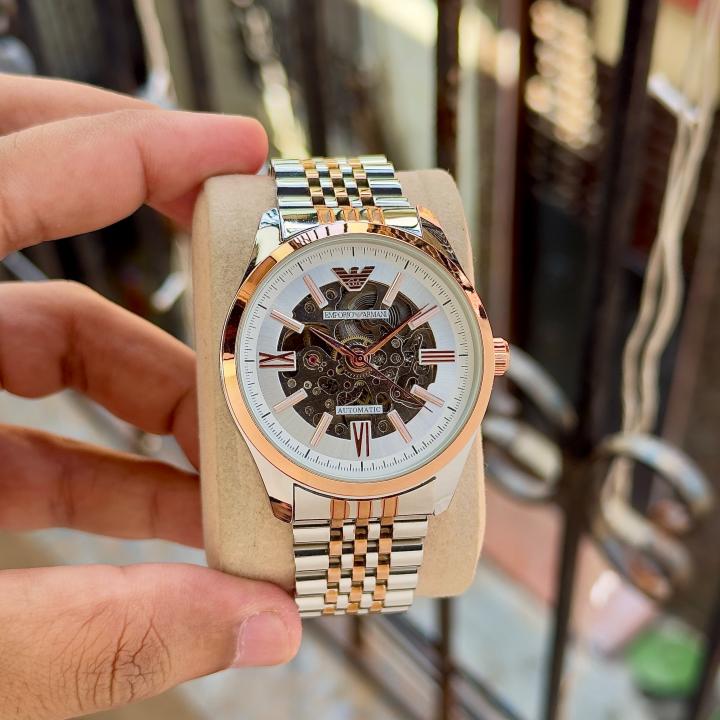Emporio Arma_i Antonio Automatic 2Ton-Copper-white