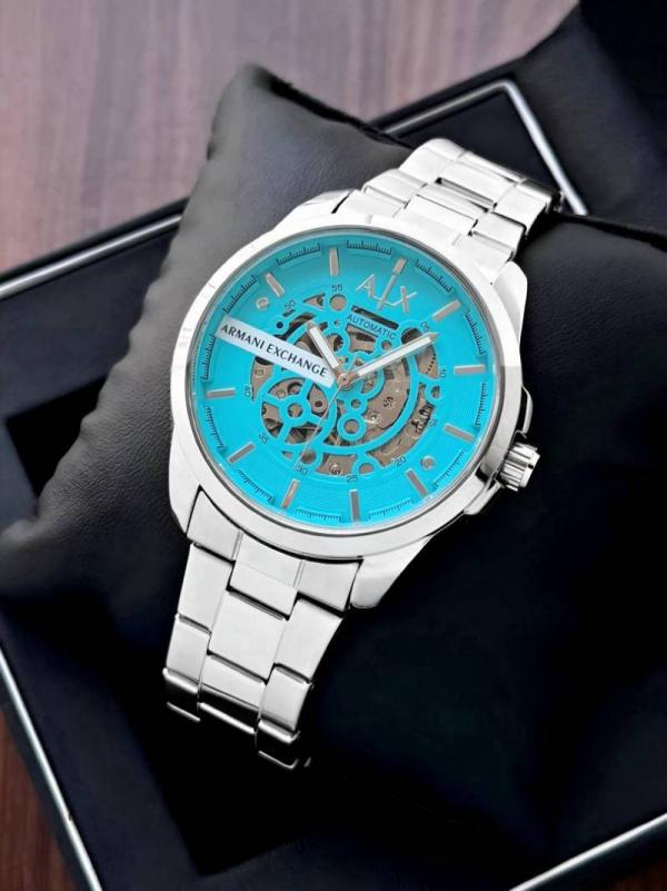 Armaann_i Exchange Ax2418 Hampton Automatic silver Sky Blue