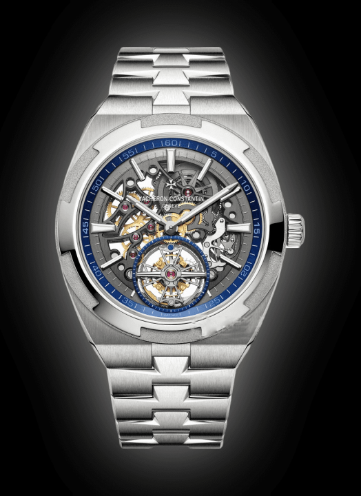 Vacheron Constentin Overseas Tourbillon Skeleton silver blue